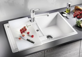 Смеситель для кухни Blanco Tivo SILGRANIT® однорычажный  хром/белый 517603