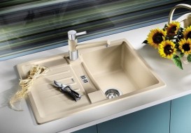 Змішувач для кухні Blanco Tivo SILGRANIT® змішувач хром / шампань 517605