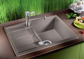 Змішувач для кухні Blanco Tivo SILGRANIT® змішувач хром / сірий беж 517609