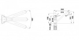 Змішувач для кухні Blanco Wega II одноважільний хром 526402