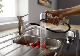 Змішувач для кухні Blanco Wega-S II з висувною лійкою хром 526416