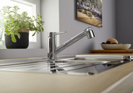 Змішувач для кухні Blanco Wega-S II з висувною лійкою хром 526416
