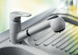 Смеситель для кухни Blanco Wega-S SILGRANIT® однорычажный  жемчужный 520763