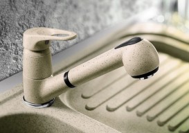 Змішувач для кухні Blanco Wega-S SILGRANIT® змішувач шампань 513996