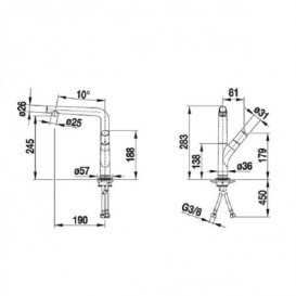 Смеситель для кухни Blanco Yovis однорычажный  хром 518290