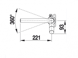 Смеситель для кухни Blanco Yovis однорычажный  хром 518290