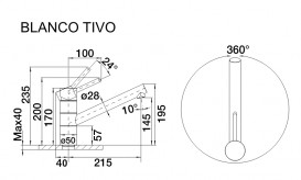 Змішувач для кухні Blanco Tivo SILGRANIT® змішувач хром / антрацит 517600
