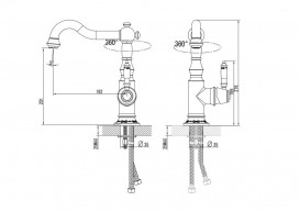 Змішувач для кухні Devit Charlestone Ceramic одноважільний латунь хром 34508142