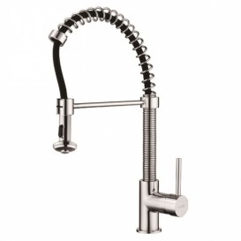 Змішувач для кухні Devit Frida одноважільний з гнучким виливом латунь хром 56040KT