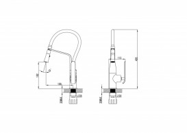 Змішувач для кухні Devit Katarina одноважільний латунь/пластик хром/білий 375X8148W