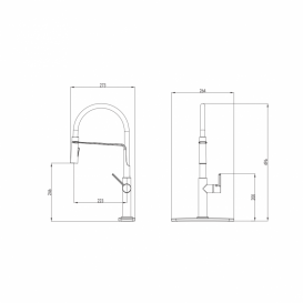 Змішувач для кухні Devit Laguna одноважільний латунь чорний матовий 56110B