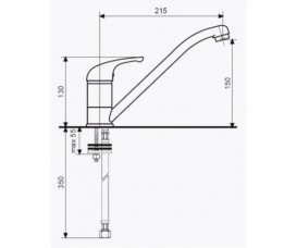Змішувач для кухні Emmevi Giglio змішувач хром / золото CO8007G