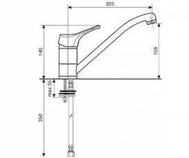 Смеситель для кухни Emmevi Granit Maya однорычажный кофе с молоком VP 3007