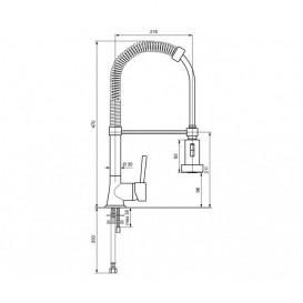 Смеситель для кухни Emmevi Piper однорычажный на пружине хром CR45010