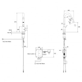 Смеситель для кухни Imprese Quadrio Smart однорычажный хром ZMK051901151