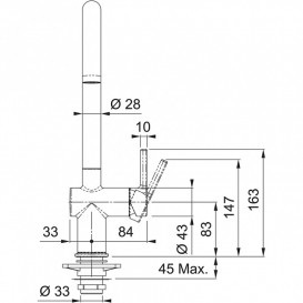 Змішувач для кухні Franke Active J із ламінарним потоком води чорний матовий 115.0653.398