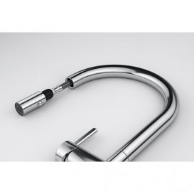 Смеситель для кухни Franke Active J с выдвижной лейкой и ламинарным потоком хром 115.0653.401