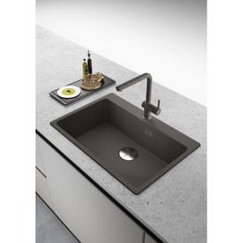 Змішувач для кухні Franke Active L з висувною лійкою сірий сланець 115.0721.464