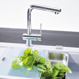 Смеситель для кухни Franke Active Plus Doc однорычажный с выносным изливом латунь хром 115.0373.770