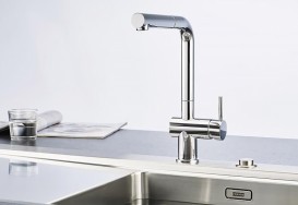 Смеситель для кухни Franke Active Plus Doc однорычажный с выносным изливом латунь хром 115.0373.770