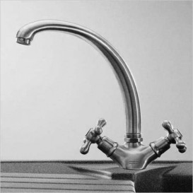 Смеситель для кухни Franke Ambra двухвентильный латунь хром 115.0027.877