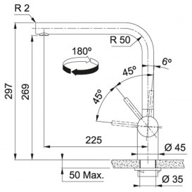 Змішувач для кухні Franke Atlas Neo змішувач нержавіюча сталь чорний 115.0550.424