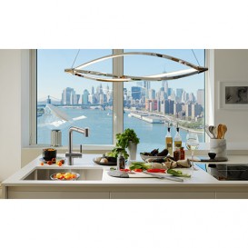 Смеситель для кухни Franke Atlas Neo Pull Out Spray однорычажный с выносным изливом нержавеющая сталь 115.0521.441