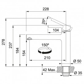 Смеситель для кухни Franke Centro однорычажный хром 115.0600.095