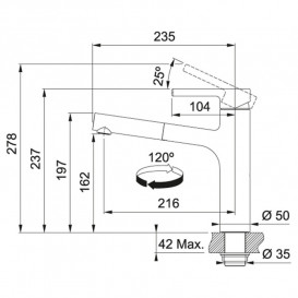 Змішувач для кухні Franke Centro з лійкою що висувається хром 115.0600.098