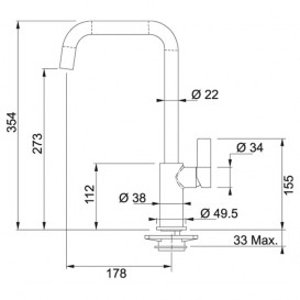 Змішувач для кухні Franke Elegance змішувач латунь покриття Fragranit цукру 115.0296.801