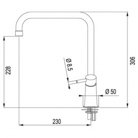 Смеситель для кухни Franke Galileo однорычажный латунь хром/ваниль 115.0289.891