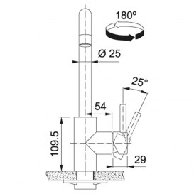 Змішувач для кухні Franke Kubus змішувач нержавіюча сталь 115.0529.202