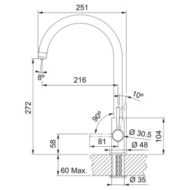 Смеситель для кухни Franke Lina Clear Water хром 120.0703.742