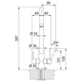 Смеситель для кухни Franke Lina Clear Water хром 120.0703.742