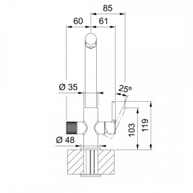 Змішувач для кухні Franke Lina L Clear Water хром 120.0730.779