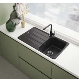 Смеситель для кухни Franke Lina L Pull Out выдвижной излив оникс 115.0728.484