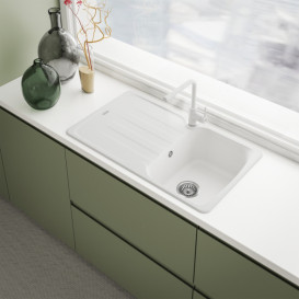 Змішувач для кухні Franke Lina L Pull Out висувний вилив білий 115.0728.485