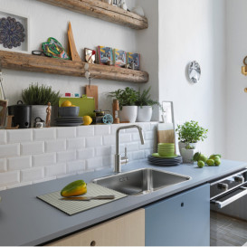 Смеситель для кухни Franke Lina U Pull Down с вытяжным изливом хром 115.0728.476