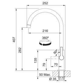 Смеситель для кухни Franke Maris Slim J черный матовый 115.0728.386