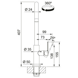 Смеситель для кухни Franke Maris Slim J черный матовый 115.0728.386