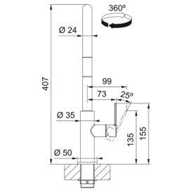 Смеситель для кухни Franke Maris Slim J вытяжной излив черный матовый 115.0728.389