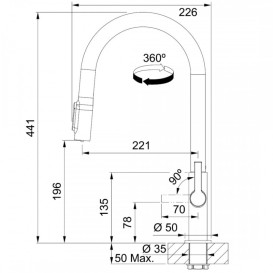 Змішувач для кухні Franke Maris Slim J Pull Down висувний вилив хром 120.0730.870