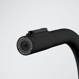 Смеситель для кухни Franke Maris Slim J Pull Down выдвижной излив черный матовый 1120.0730.911