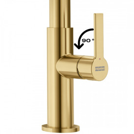 Смеситель для кухни Franke Maris Slim J Pull Down выдвижной излив PVD gold 120.0736.601