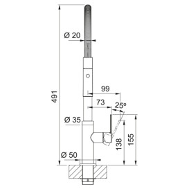 Смеситель для кухни Franke Maris Slim SemiPro вытяжной излив хром 115.0728.395