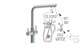 Смеситель для кухни Franke Neptune Clear Water для водопроводной и фильтрованной воды серый камень 115.0627.653