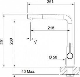 Змішувач для кухні Franke Neptune Evo змішувач з виносним зливом латунь хром 115.0373.943