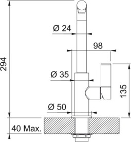 Смеситель для кухни Franke Neptune Evo с выдвижной лейкой черный матовый 115.0711.725