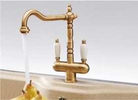 Змішувач для кухні Franke Old-England Bicomand Двохважеля латунь бронза 115.0028.204