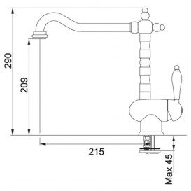 Смеситель для кухни Franke Old-England Bicomand однорычажный латунь бронза 0737292
